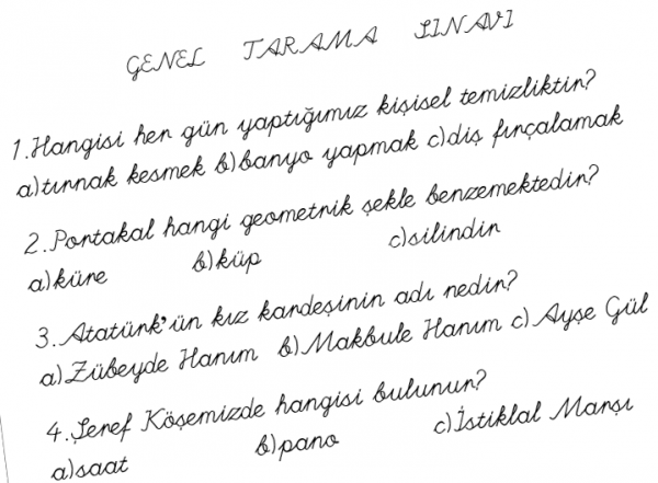 1-sinif-genel-tarama-testleri